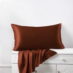 Online Rust Red Silk Pillowcases UK