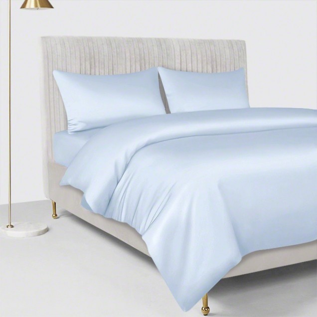 Online Baby Blue 22 Momme Mulberry Silk Duvet Cover UK