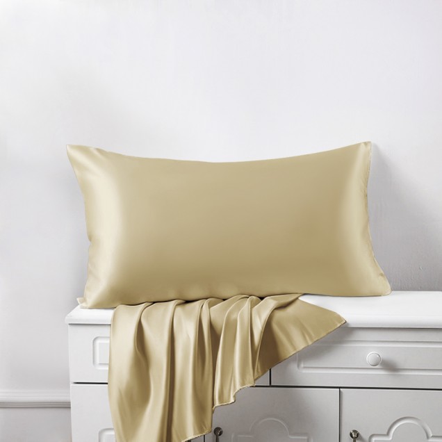 Online Champagne Envelope 22 Momme Mulberry Silk Pillowcase UK