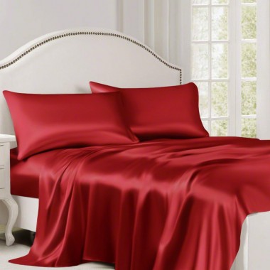 Online Cherry 22 Momme Mulberry Silk Flat Sheet UK