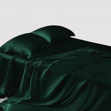 Online Dark Green 22 Momme Mulberry Silk Sheet Set UK