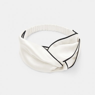 Online Ivory & Black Silk Headband UK