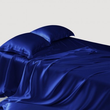 Online Royal Blue 22 Momme Mulberry Silk Sheet Set UK