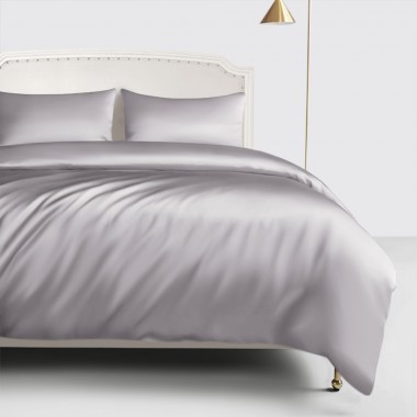 Online Silver 22 Momme Mulberry Silk Duvet Cover UK