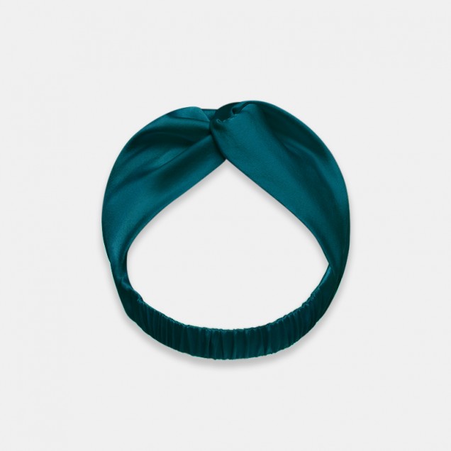 Online Teal Mulberry Silk Headband UK